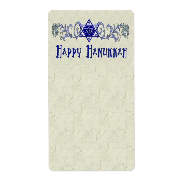 Hanukkah Peace Star Label (Front)