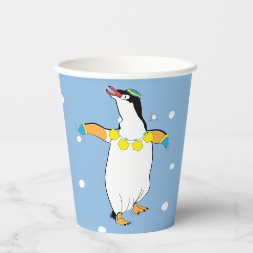 Hanukkah Penguin 8 oz Paper Cups