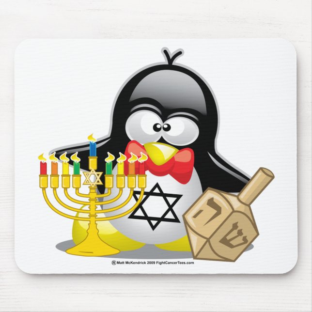 Hanukkah Penguin Mouse Pad (Front)