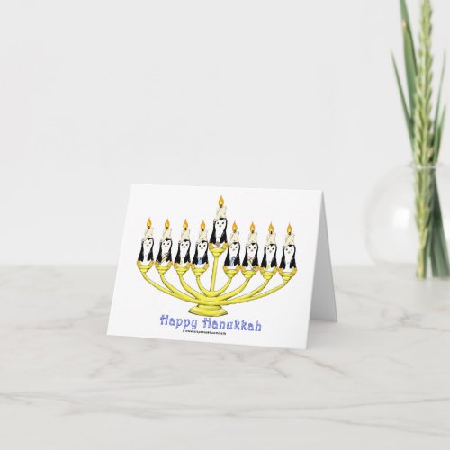 Hanukkah Penguins Holiday Card