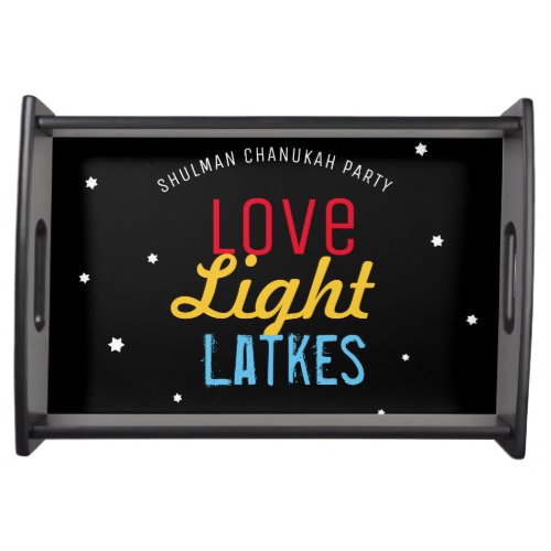 Hanukkah Personalized Love Light Latkes Serving Tray