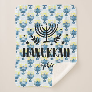 Hanukkah Personalized Sherpa Blanket