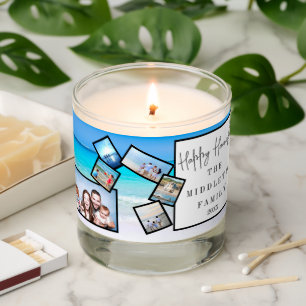 Hanukkah Photo Collage Family Custom Scented Candle