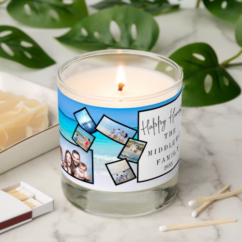 Hanukkah Photo  Collage Family Custom Scented Candle