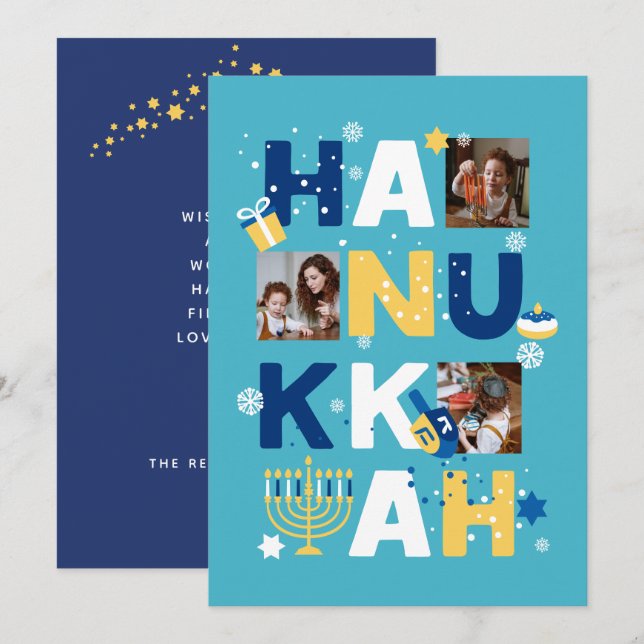 HANUKKAH Photo Greeting Card (Front/Back)
