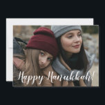 Hanukkah Photo Holiday Card<br><div class="desc">This lovely photo card that reads, "Happy Hanukkah!" on the front and "Hanukkah joys for girls and boys, laughter and light, merry and bright, love and cheer, best time of year! Sending you wishes for health and peace! Light & Love!" on the back will bring a smile to every recipient's...</div>