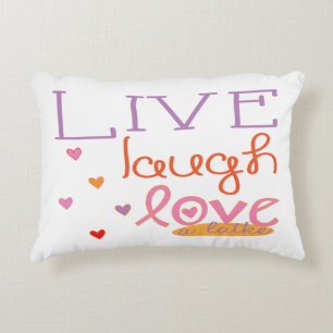 Hanukkah Pillow "Live Laugh Love a Latke" Hearts