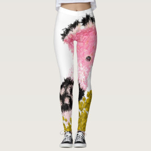 Hanukkah pink dreidel gelt and hoopoe leggings