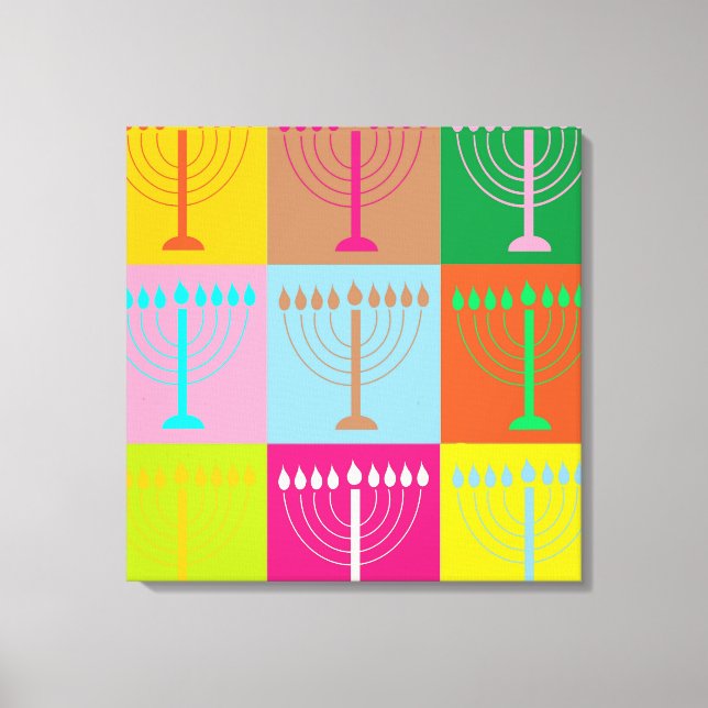 hanukkah Pop Art Canvas Print (Front)