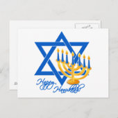 Hanukkah postcard, customize holiday postcard | Zazzle