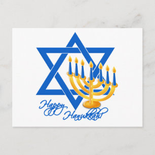 Hanukkah postcard, customize holiday postcard