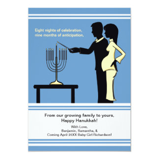 Hanukkah Pregnancy Announcement Cards 5x7