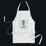 Hanukkah Princess Adult Apron<br><div class="desc">Hanukkah Princess holds a lighted Menorah, has the Star of David on her dress (and earrings) and is surrounded by dreidels! A beautiful princess for the holiday season and a great Hanukkah gift for girls.</div>