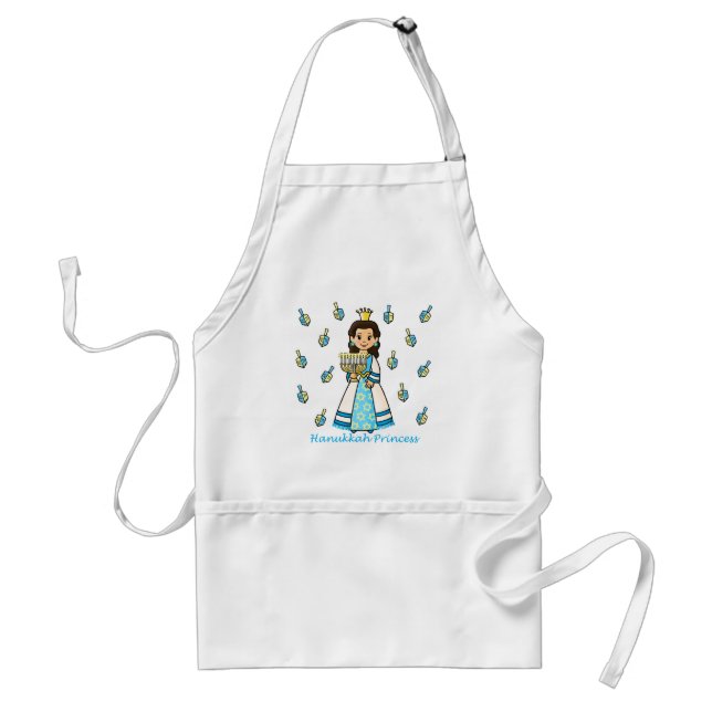 Hanukkah Princess Adult Apron (Front)