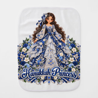 Hanukkah Princess Design  Baby Burp Cloth