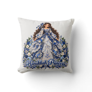 Hanukkah Princess Design  Throw Pillow