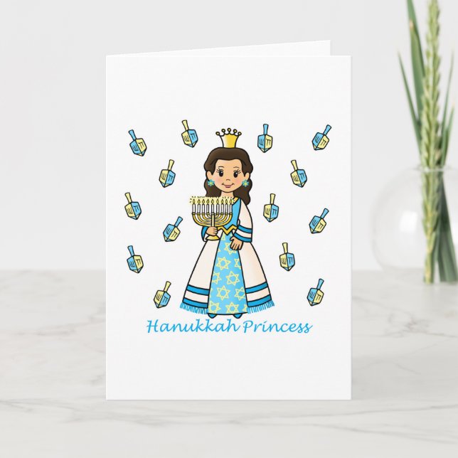Hanukkah Princess Holiday Card (Front)
