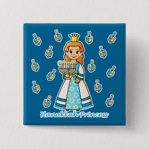 Hanukkah Princess Pinback Button
