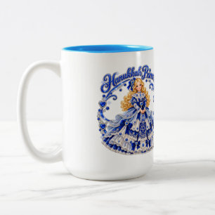 Hanukkah Princess! Warmest Blessings! Two-Tone Coffee Mug