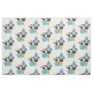 Hanukkah Pugs Fabric