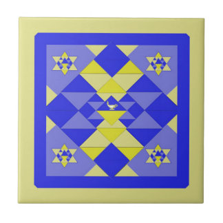 Hanukkah Quilt Ceramic Tile