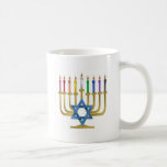 Hanukkah Rainbow Candles Gold Menorah Coffee Mug<br><div class="desc">You are viewing The Lee Hiller Designs Collection of Home and Office Decor,  Apparel,  Gifts and Collectibles. The Designs include Lee Hiller Photography and Mixed Media Digital Art Collection. You can view her Nature photography at http://HikeOurPlanet.com/ and follow her hiking blog within Hot Springs National Park.</div>