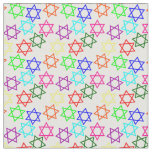 hanukkah rainbow star of david fabric