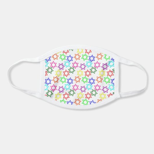 hanukkah rainbow star of david face mask (Front)