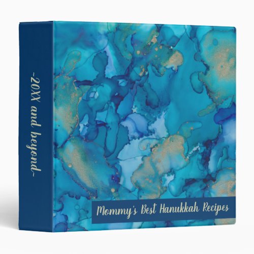 Hanukkah Recipe Binder Blues  Golds