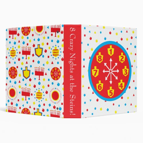 Hanukkah Recipe Binder COLORFUL 8 CRAZY NIGHTS