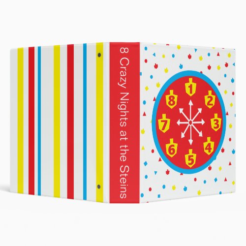 Hanukkah Recipe Binder COLORFUL 8 CRAZY NIGHTS 2