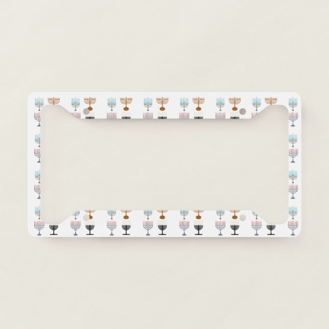 Hanukkah Religion Judaism Jew License Plate Frame (Front)