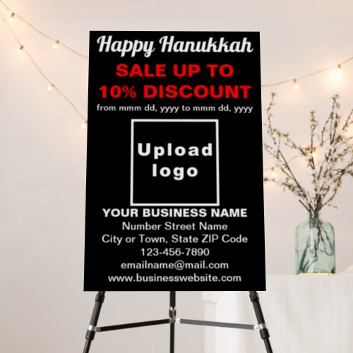 Hanukkah Sale Business Black Foam Board