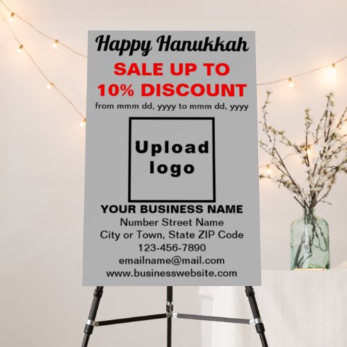 Hanukkah Sale Business Gray Foam Board