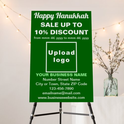 Hanukkah Sale Business Green Foam Board