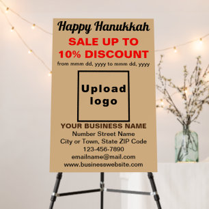 Hanukkah Sale Business Light Brown Foam Board