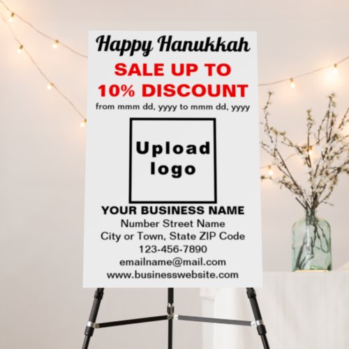 Hanukkah Sale Business White Foam Board