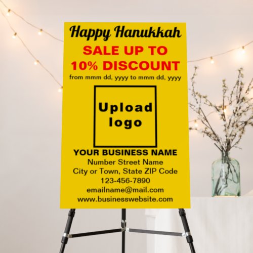 Hanukkah Sale Business Yellow Foam Board