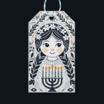Hanukkah Sameach Elegance Gift Tags: A Touch of  Gift Tags<br><div class="desc">Enhance your Hanukkah gifts with our exquisite "Hanukkah Sameach Elegance" gift tags. These beautifully designed tags feature a blend of traditional symbols like the menorah and dreidel, creating a perfect accent for your holiday presents. Crafted with attention to detail, our gift tags are more than just labels; they are small...</div>