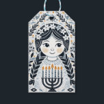 Hanukkah Sameach Elegance Gift Tags: A Touch of  Gift Tags<br><div class="desc">Enhance your Hanukkah gifts with our exquisite "Hanukkah Sameach Elegance" gift tags. These beautifully designed tags feature a blend of traditional symbols like the menorah and dreidel, creating a perfect accent for your holiday presents. Crafted with attention to detail, our gift tags are more than just labels; they are small...</div>
