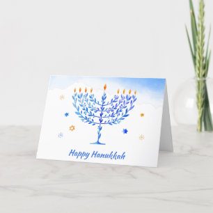 Hanukkah sameach! Happy Hanukkah Greetings Holiday Card