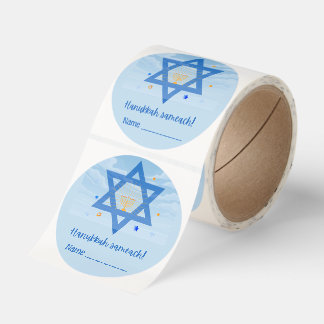 Hanukkah Sameach Personalized Sticker Roll