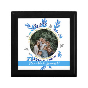 Hanukkah Sameach Simple Hanukkah family photo Gift Box