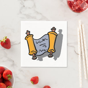 Hanukkah Scroll Paper Napkins