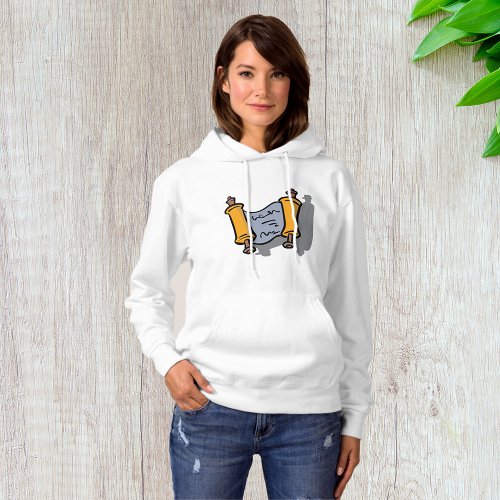 Hanukkah Scroll Womens Hoodie