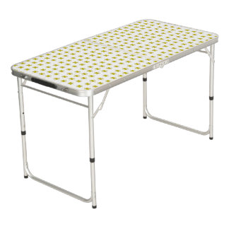 Hanukkah seagull with dreidel and gelt beer pong table
