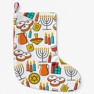 Hanukkah seamless pattern. Jewish Holiday Hanukkah Small Christmas Stocking