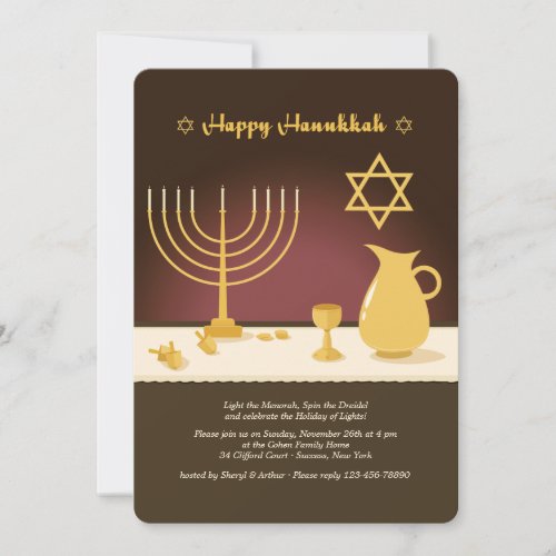 Hanukkah Setting Invitation