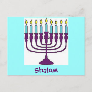 Hanukkah Shalom Holiday Postcard
