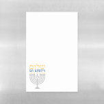 Hanukkah Shalom Peace on Earth Magnetic Dry Erase Sheet<br><div class="desc">Hanukkah Shalom Peace on Earth Dry Erase Magnet - fun for the festive holiday season. Elegant silver menorah with gold and blue lettering. Easy to customize with text, fonts, and colors. Created by Zazzle pro designer BK Thompson exclusively for Kate’s Creations; please contact us if you need assistance, have questions,...</div>